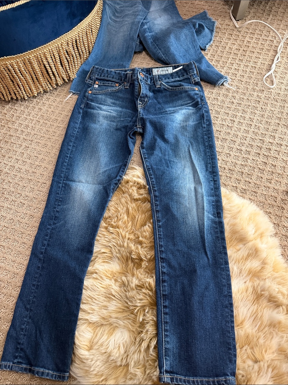 AG Adriano Goldschmied Women's Dark Blue Bootcut Jeans